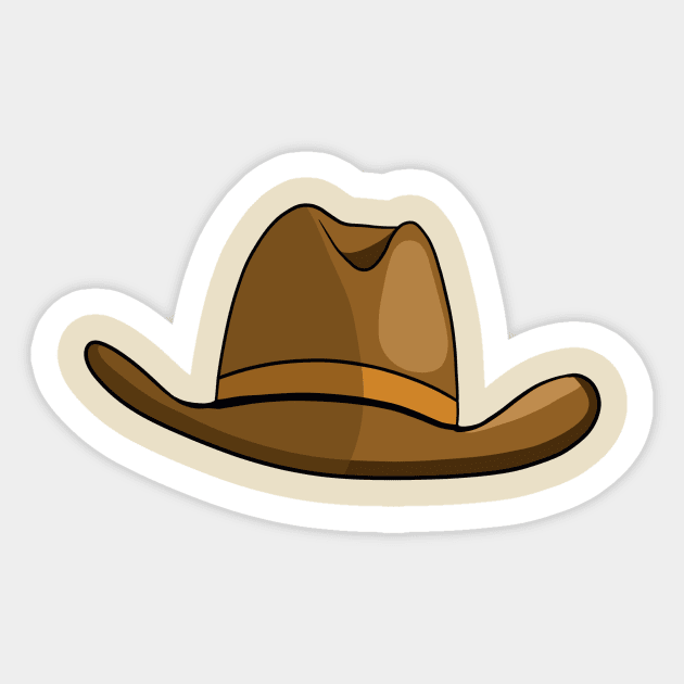 Cool Cowboy Hat Sticker by KawaiinDoodle